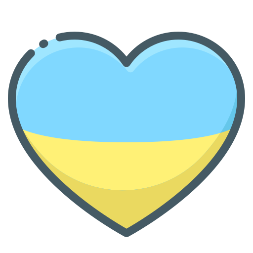 Love Heart Ukraine Flag